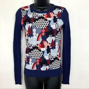 Manoush Printed Long Sleeve Sweater Top Size XS